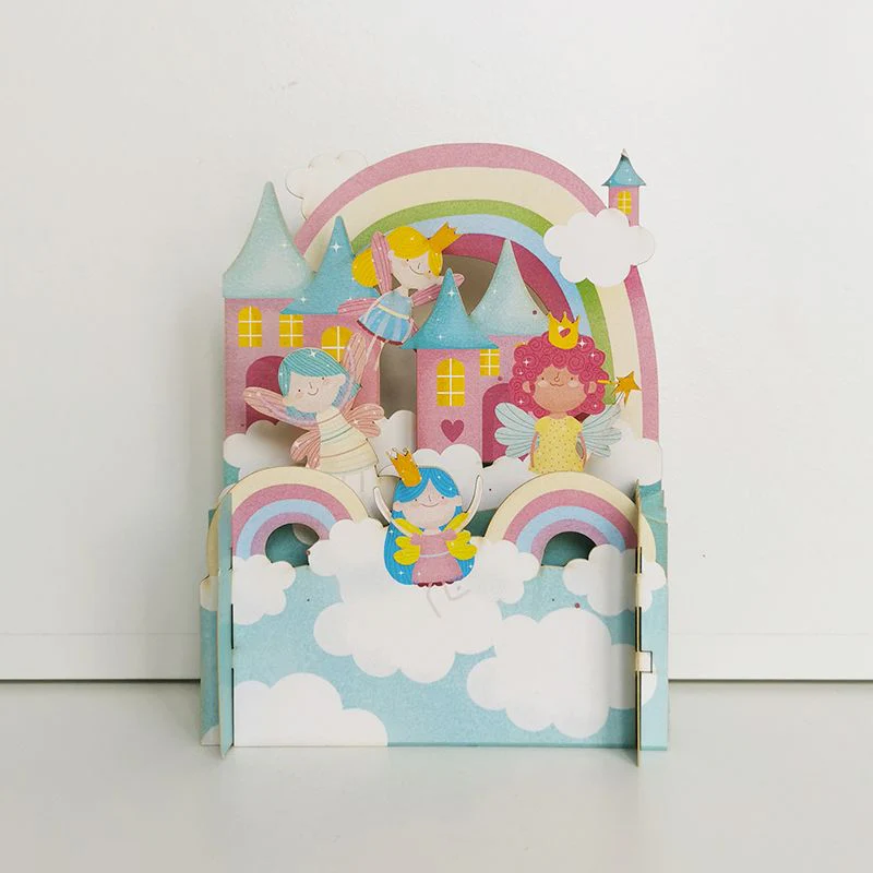 Children's Rainbow Fairy 3D Pop Up Birthday Greeting Card KID032