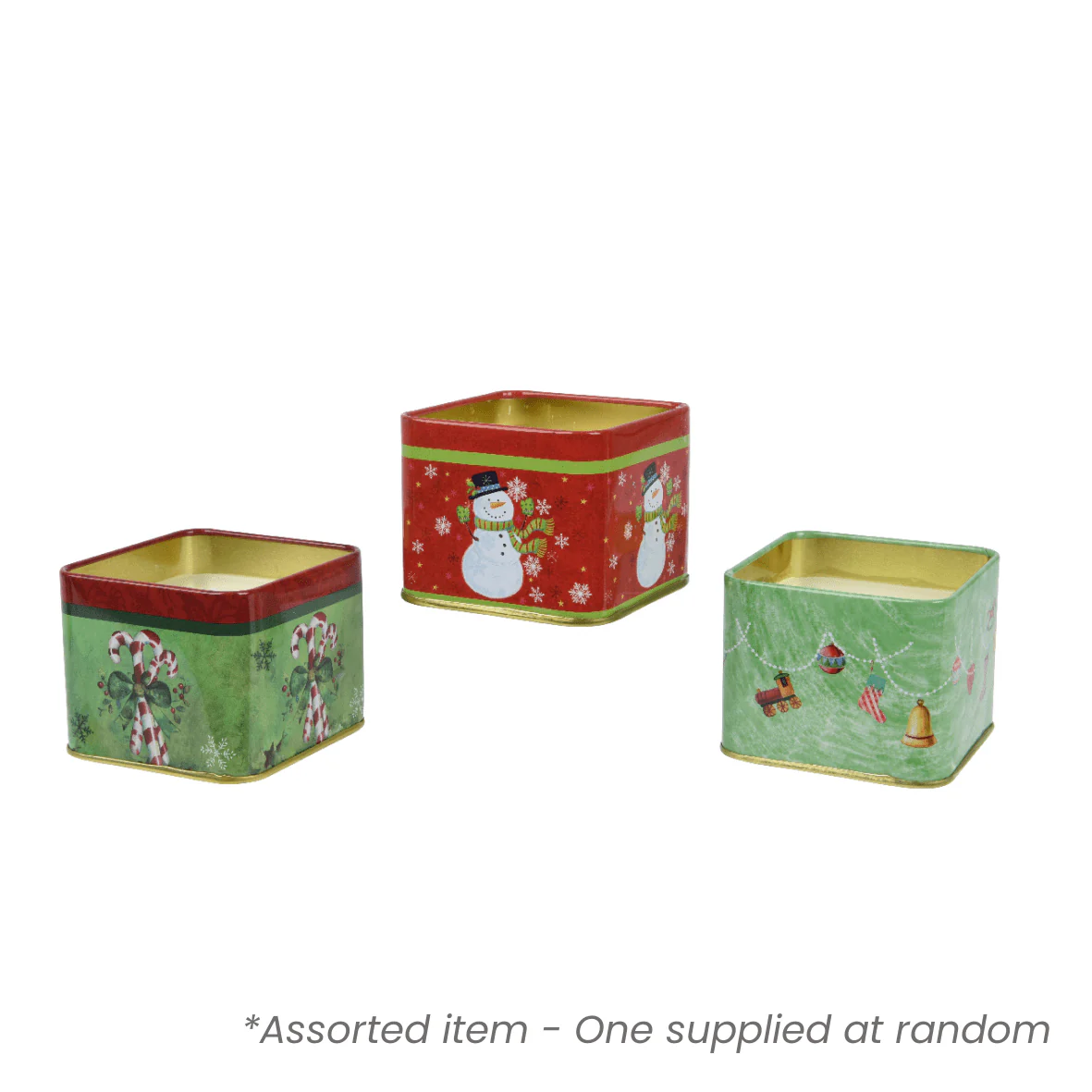 Christmas Candle in Square Tin Assorted - One Supplied* - Image 2