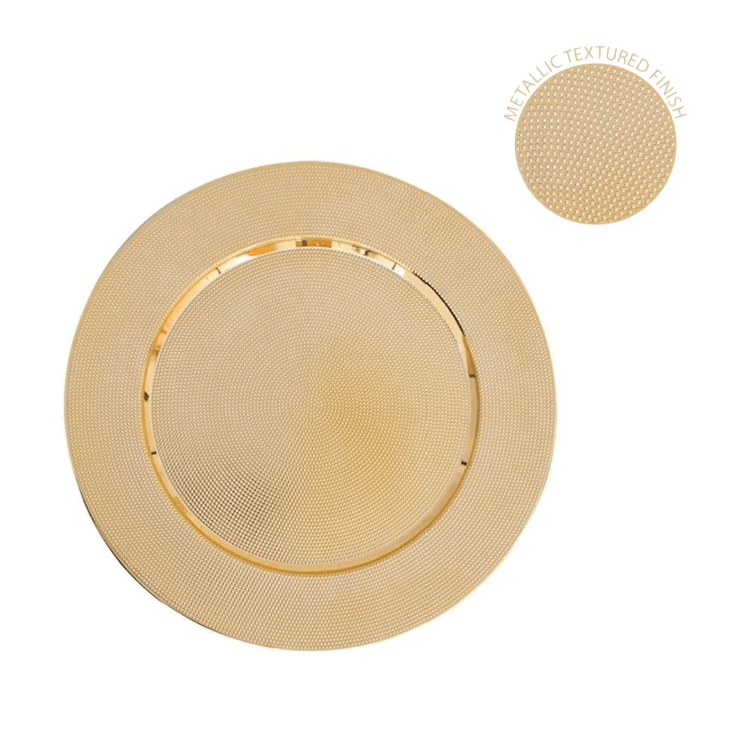 Christmas Gold Metallic Charger Plate