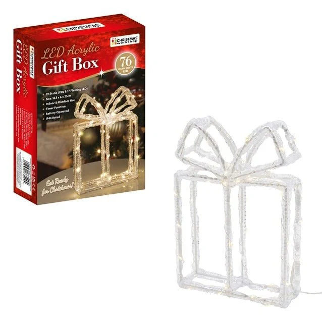 Christmas Workshop LED Acrylic Present Light - Image 3