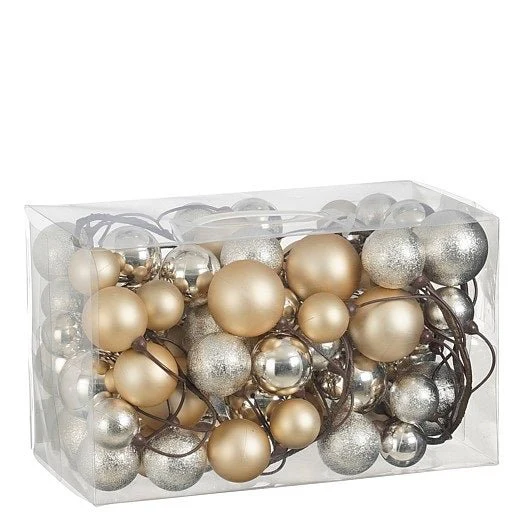 Chunky Bauble Garland Gold Toned Colours 180cm - Image 2