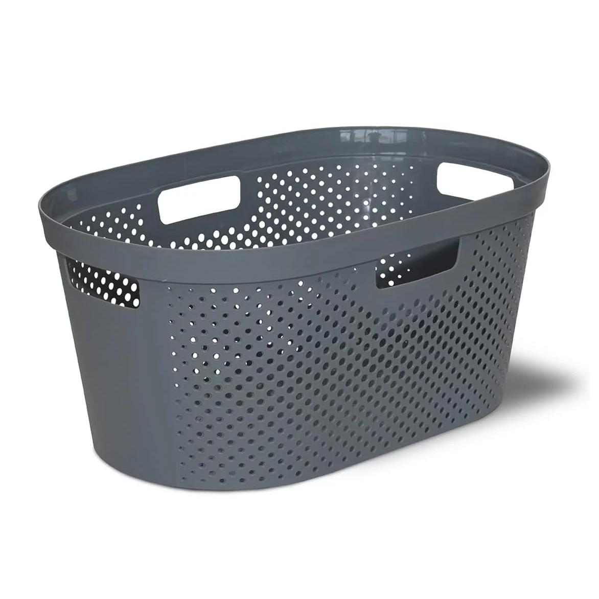 Clorox 38 Litre Plastic Laundry Basket Grey