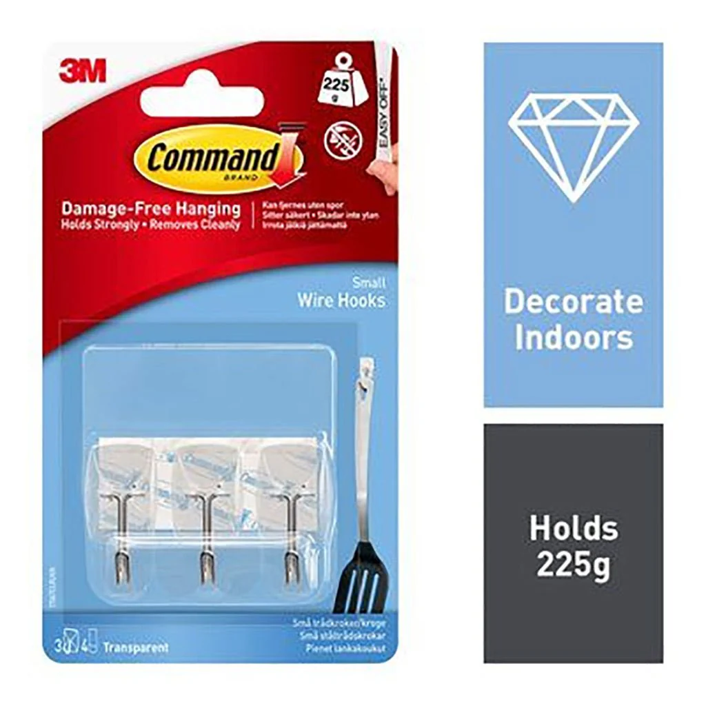 Command Clear Wire Hooks 3M17067 (Clear)