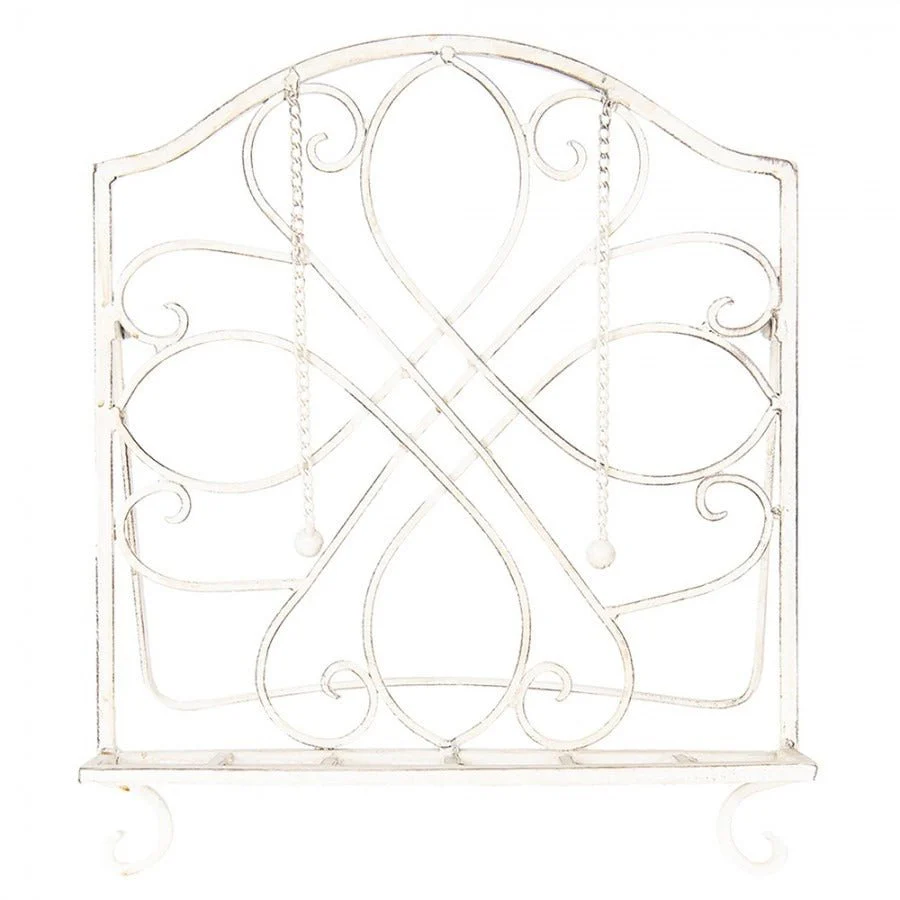 Cookbook Stand 31 x 23 x 34cm White Iron Rectangle Book Holder - Image 2