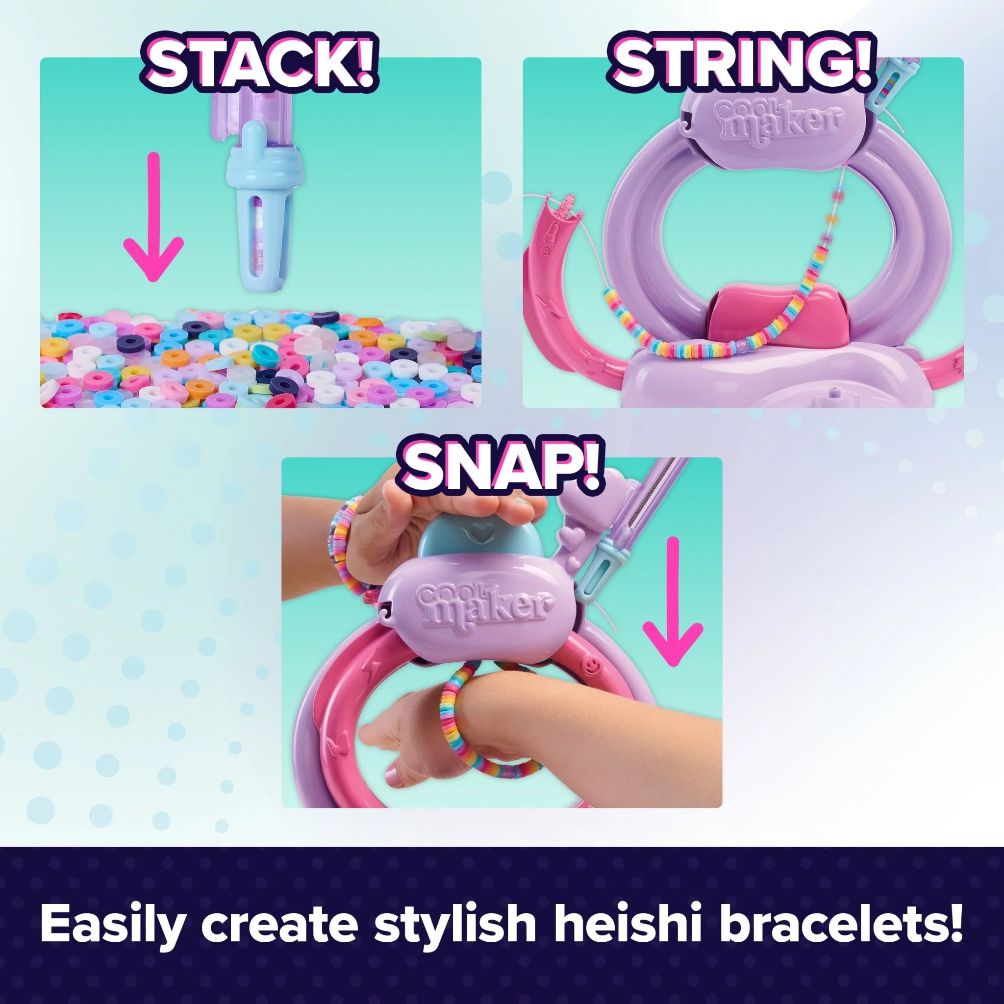 Cool Maker Stack'd Heishi Bracelet Studio Bracelet Making Kit - Image 2