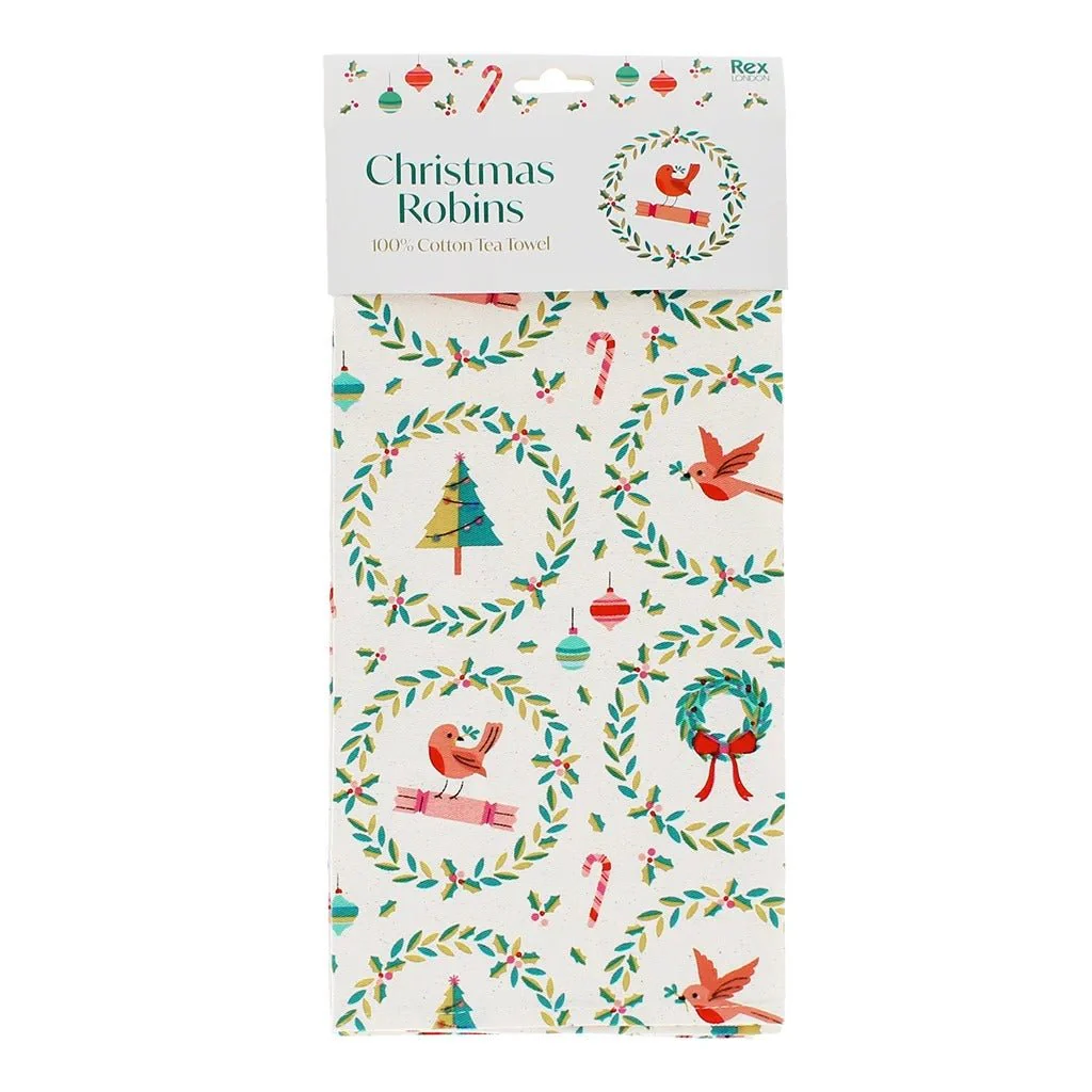 Cotton Tea Towel – Classic Christmas