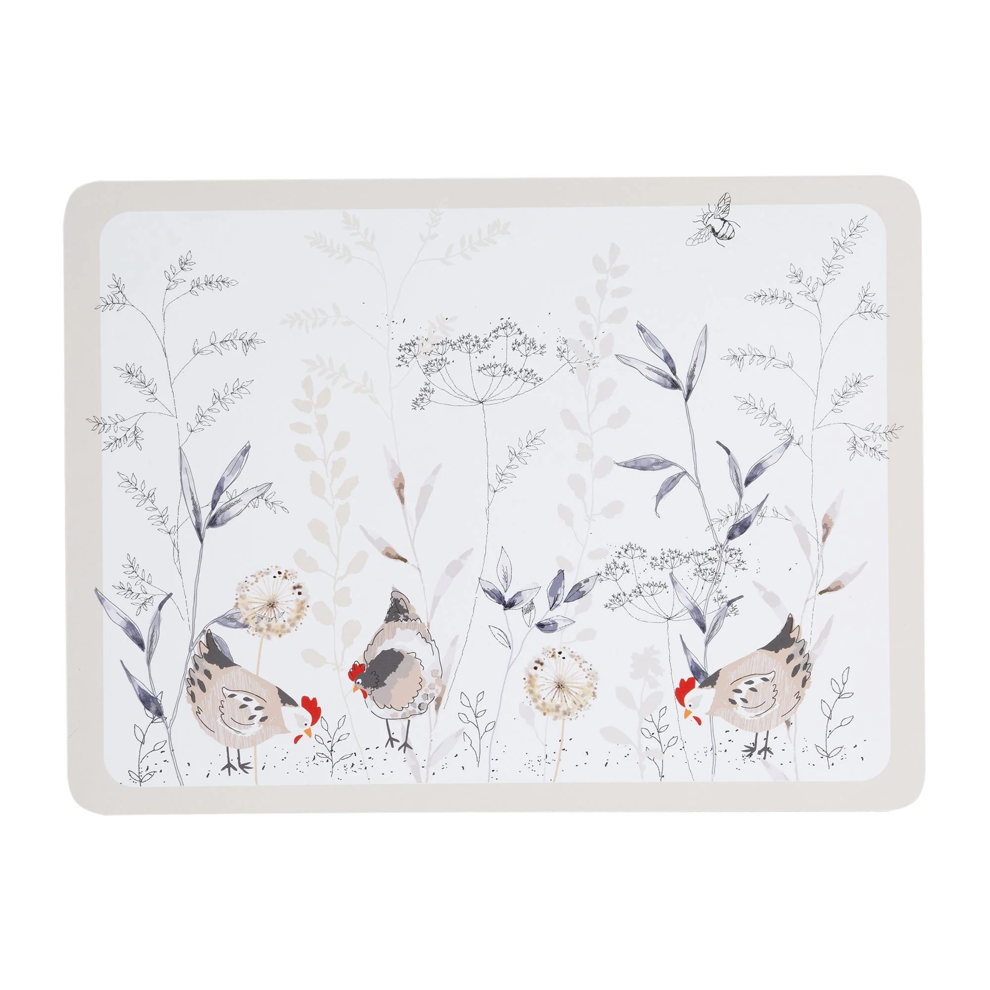 Country Hens Set Of 4 Placemats