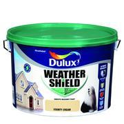 COUNTY CREAM  Dulux Weathershield Masonry Paint Colours - 10 Litre