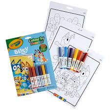 Crayola Bluey Colouring Pages Book Colour By Numbers - Image 2
