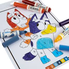Crayola Bluey Colouring Pages Book Colour By Numbers - Image 3