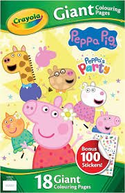 Crayola Peppa Pig Giant Colouring Pages With Stickers