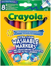 Crayola  Pk8 Ultra Clean Washable Broad Markers