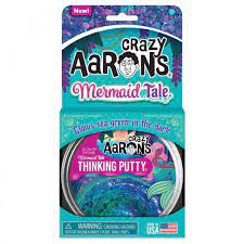 Crazy Aarons Thinking Putty Glow Bright Mermaid Tale