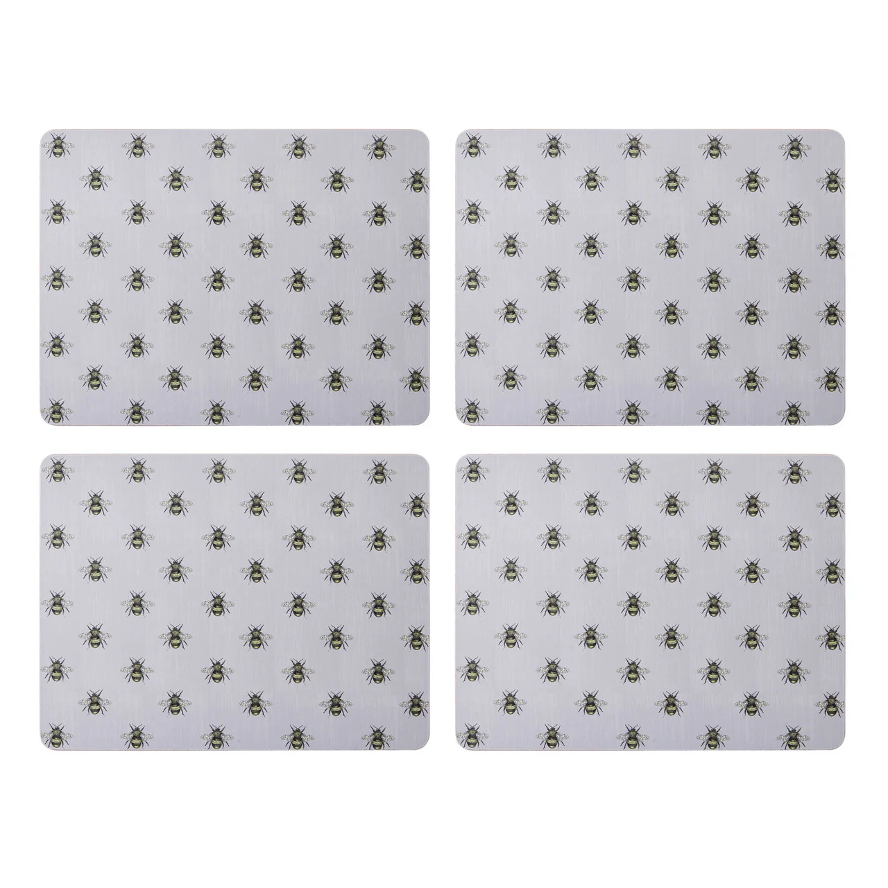 Creative Tops Bee Print Pack of 4 Premium Placemats