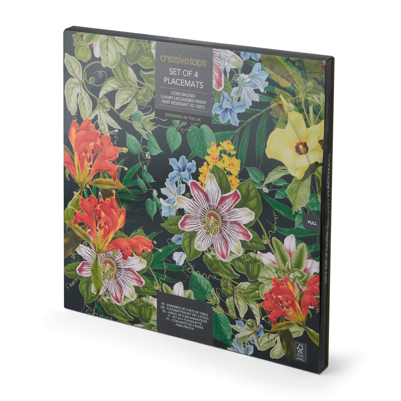 Creative Tops Floral Pack of 4 Premium Round Placemats - Image 2