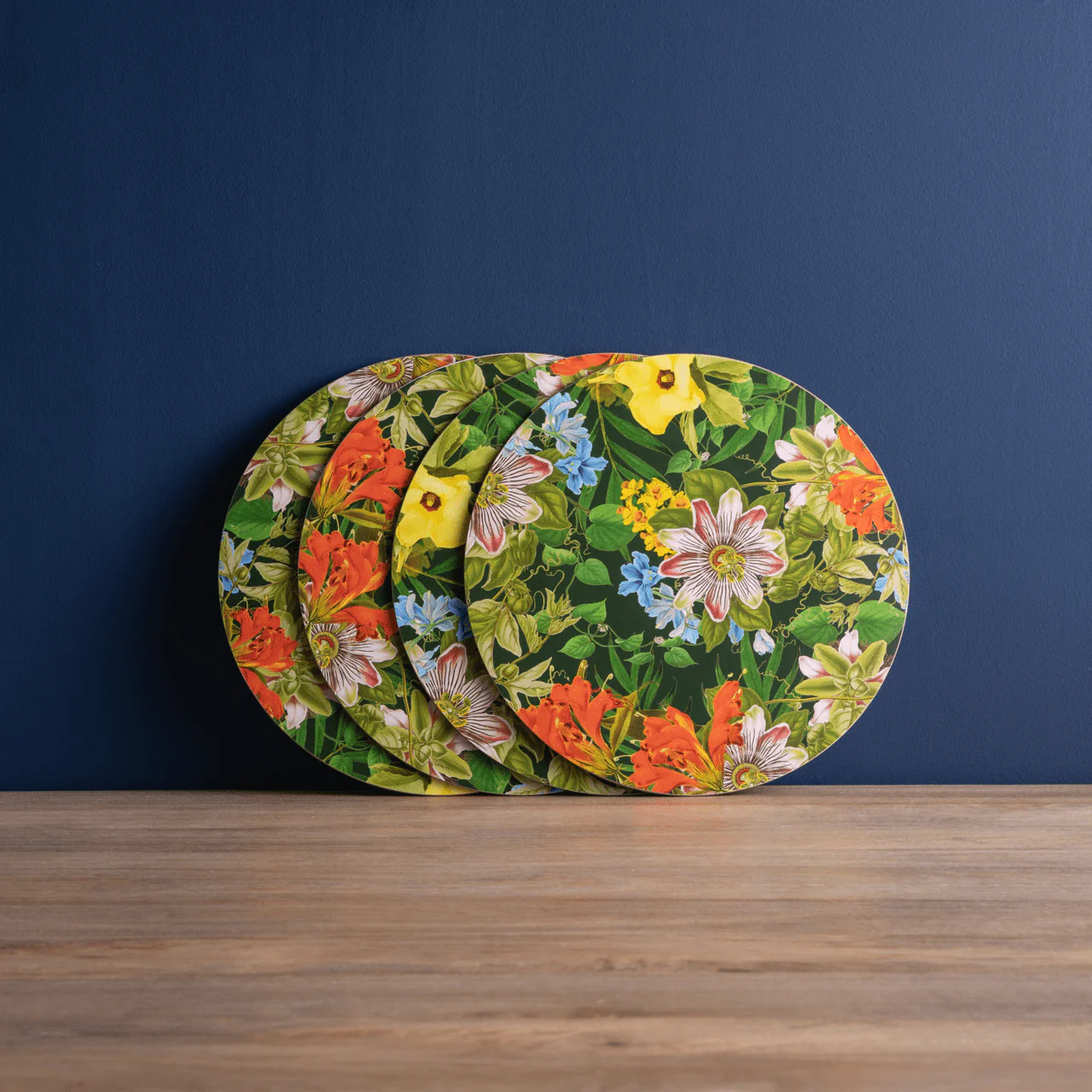 Creative Tops Floral Pack of 4 Premium Round Placemats - Image 3