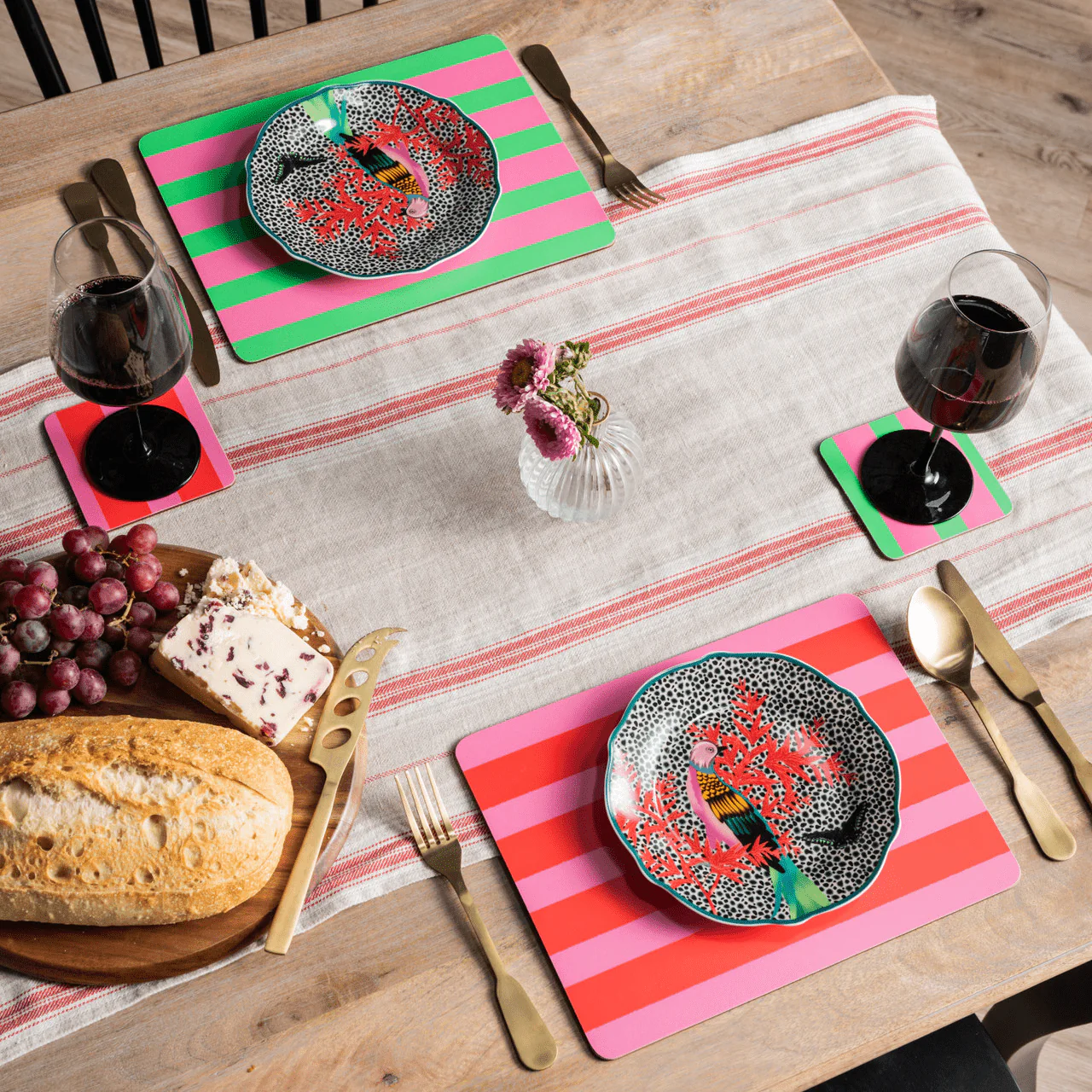 Creative Tops Stripe Print Pack of 4 Premium Placemats - Image 3