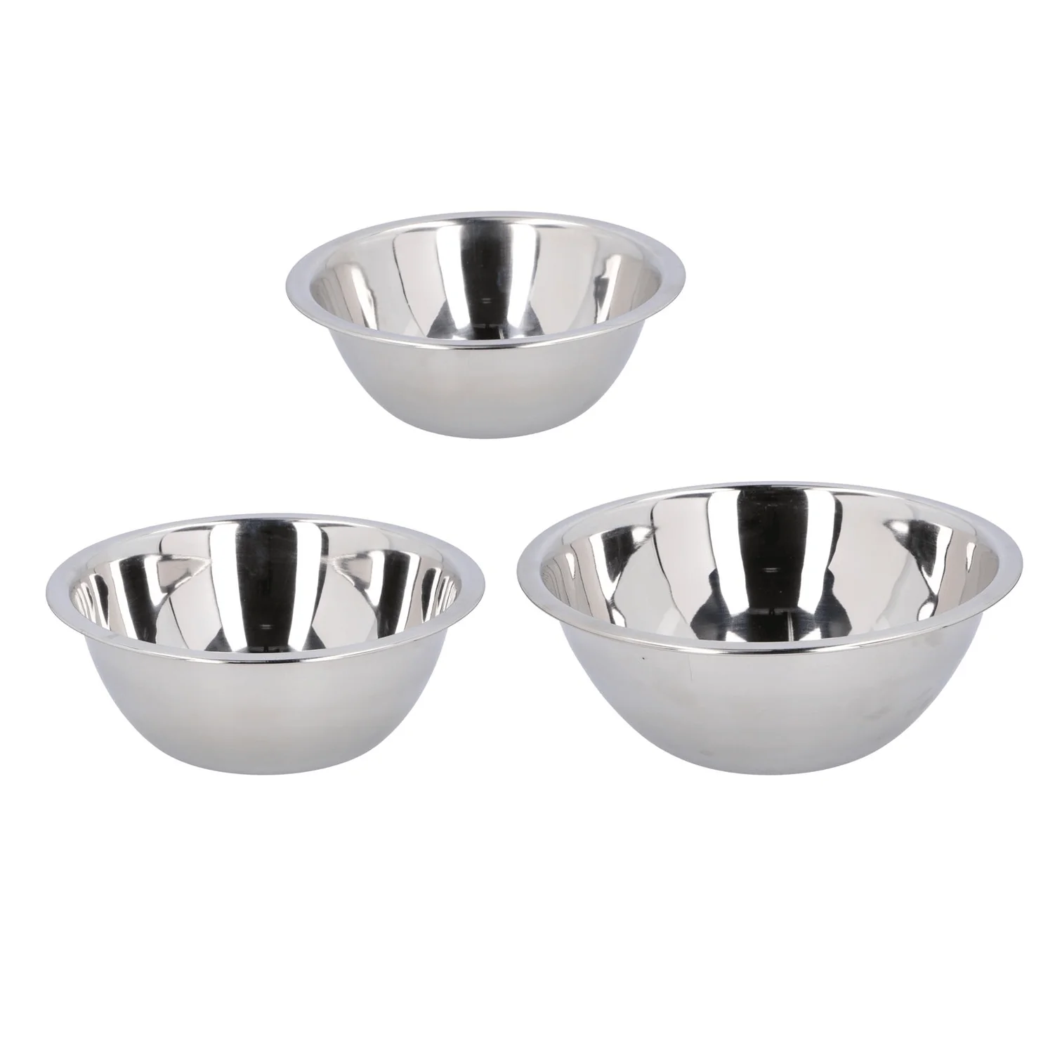 CUISINE ELEGANCE Mixing Bowl Set Shiny 1800ml / 1300ml / 800ml