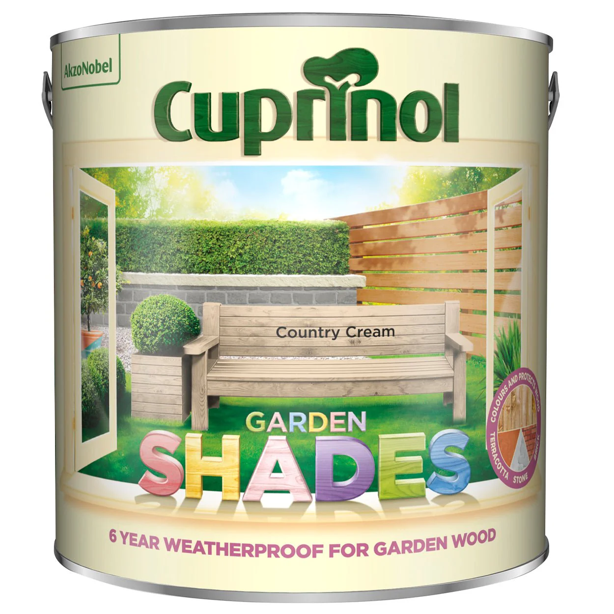 Cuprinol Garden Shades Colours Paint - 2.5 Litre Country Cream