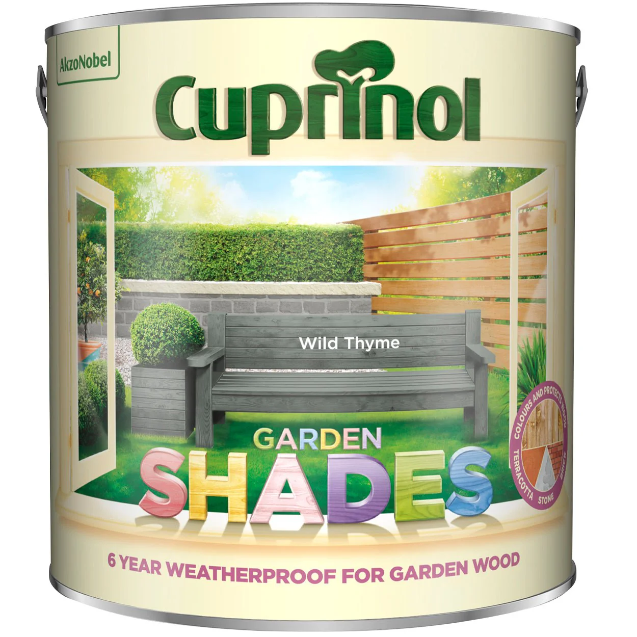 Cuprinol Garden Shades Colours Paint - 2.5 Litre Wild Thyme