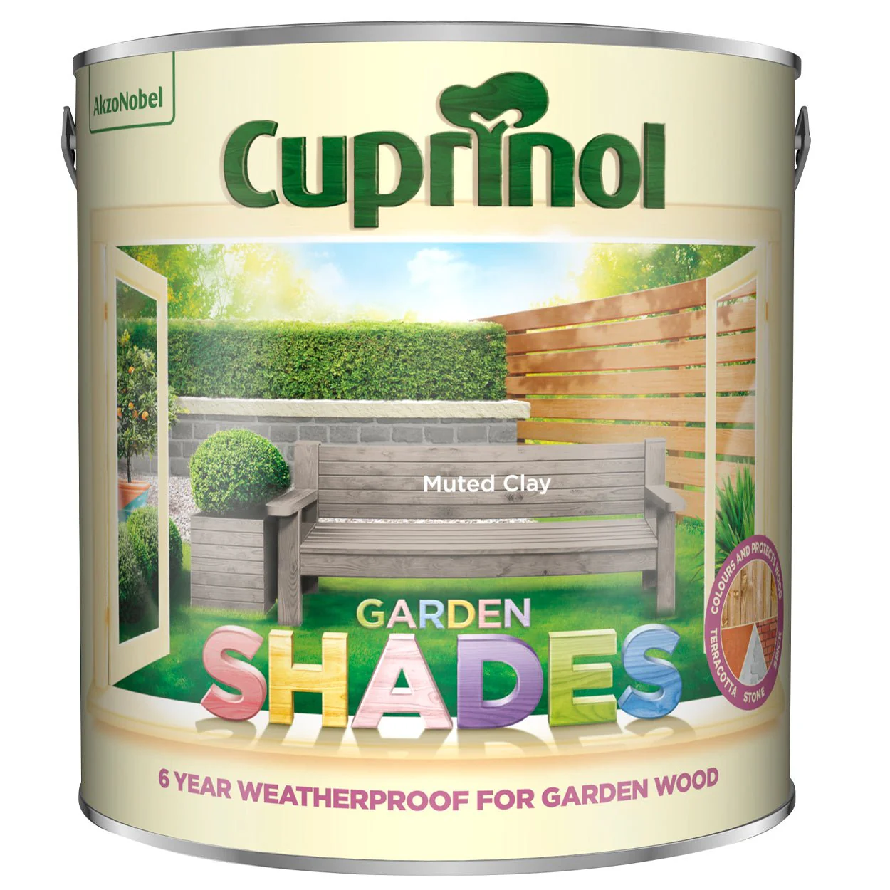 Cuprinol Garden Shades Colours Paint - 2.5 Litre Muted Clay