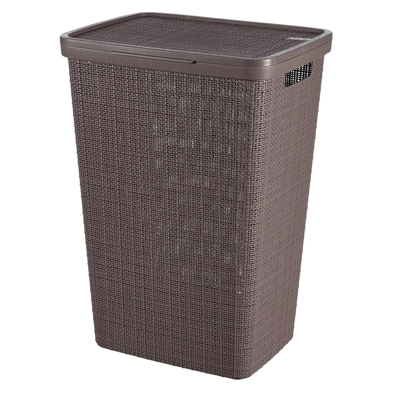 Curver Rectangular Laundry Basket 58L Litres - Peppercorn