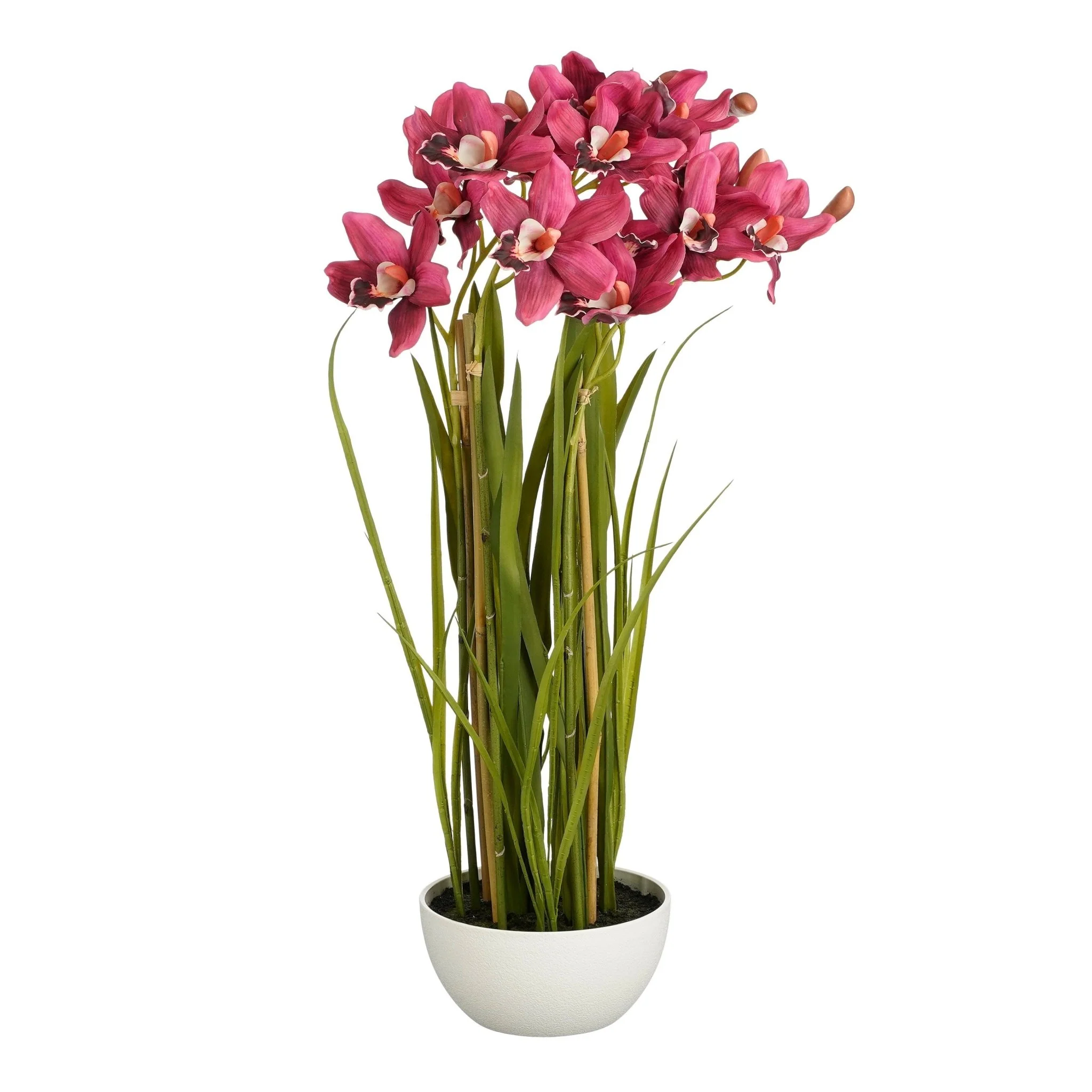 Cymbidium Flower in Bowl Pink 82 x 30cm