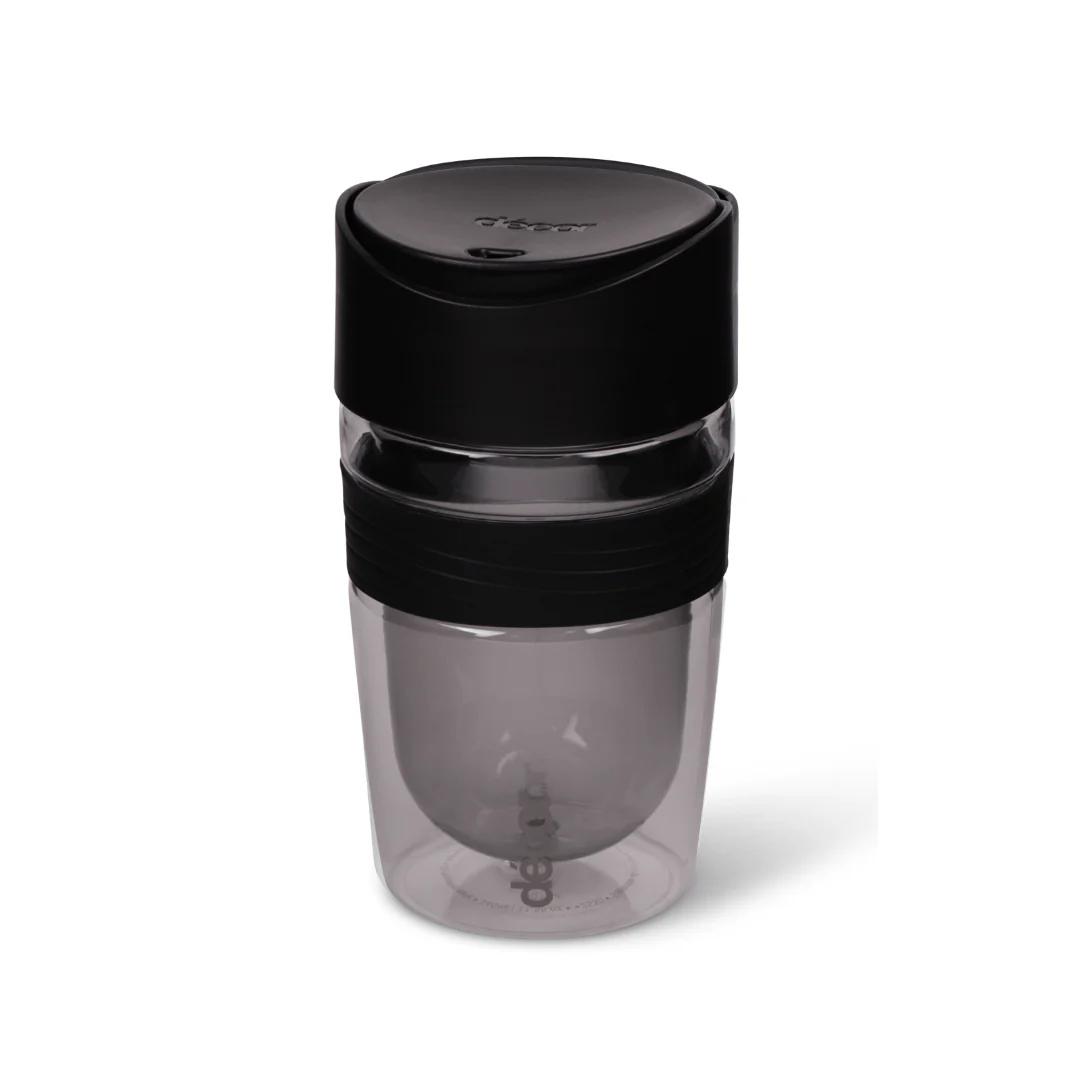 Decor® Double Wall Tritan Reusable Travel Cup 340ml Black
