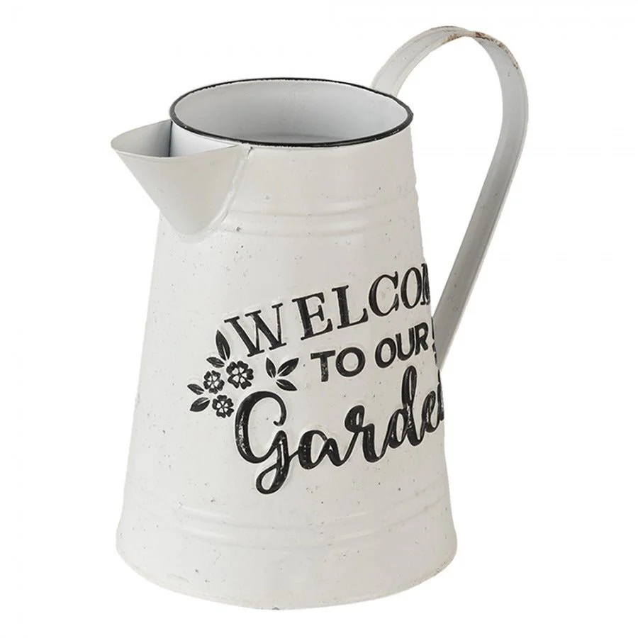 Decoration Can 26 x 17 x 25cm White Metal