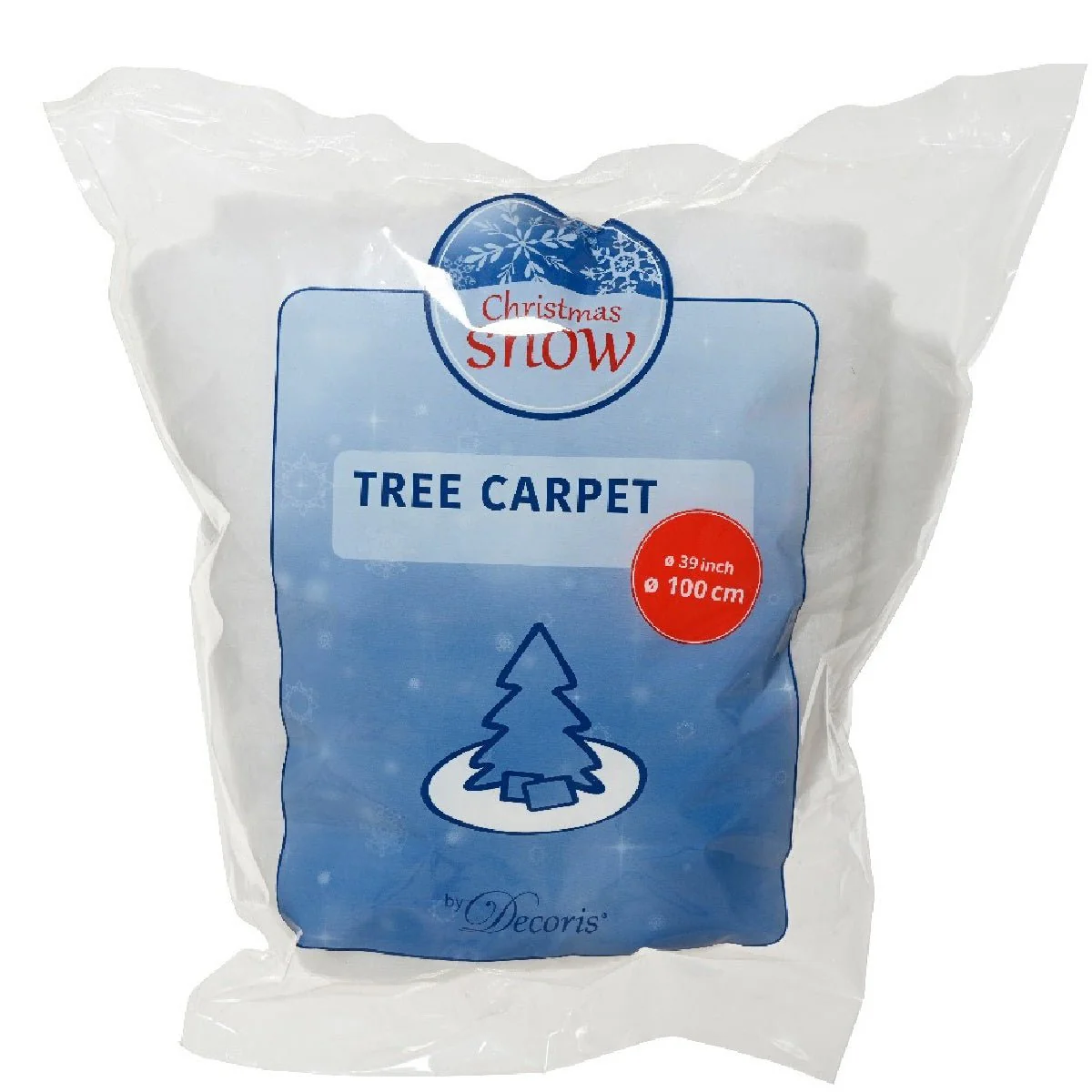 Decoris Christmas Snow Tree Skirt 100cm Diameter