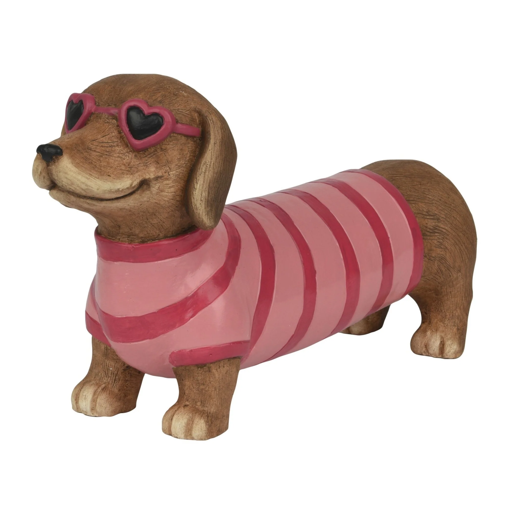 Decoris Dog Decoration Brown with Pink Sweater