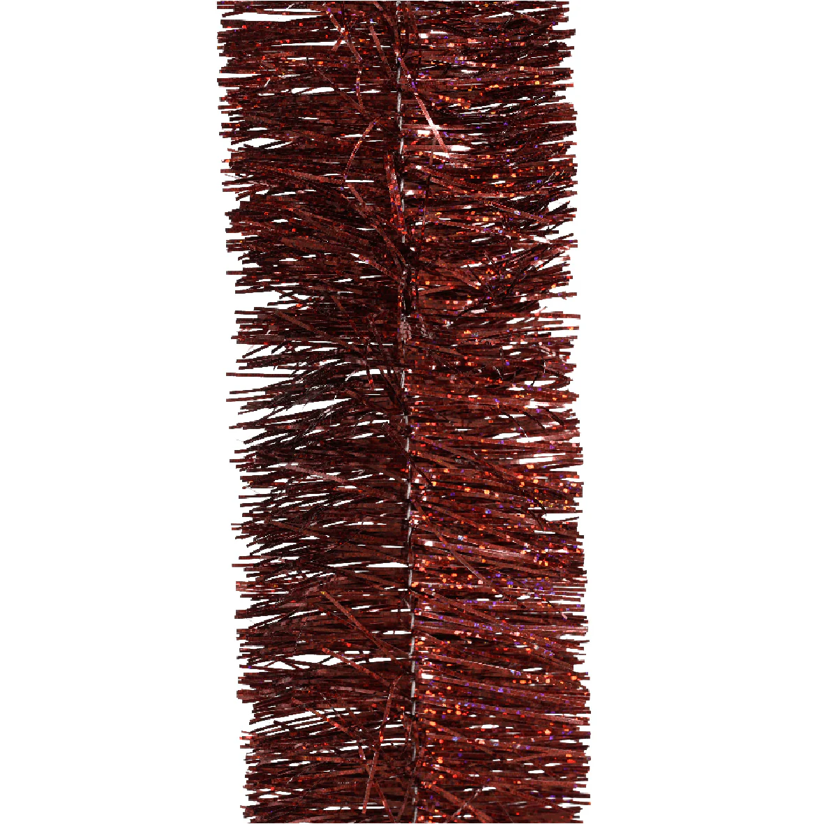 Decoris Tinsel Garland PET Shiny Oxblood 2.7m