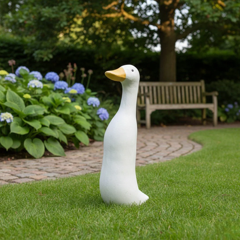 Decoris White Duck Decorative Figure 50.5cm - Image 2