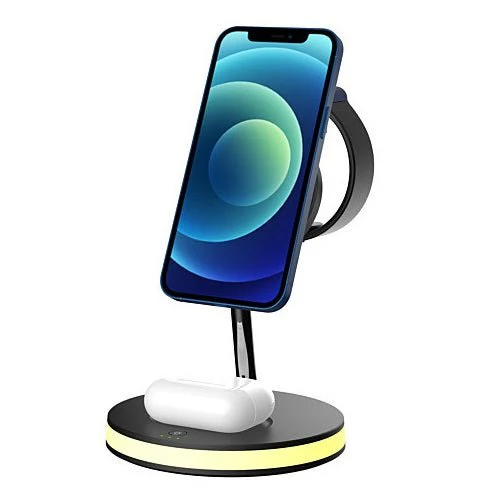Deltaco 3-in-1 Magnetic Wireless Charger | QI1041 - Image 3