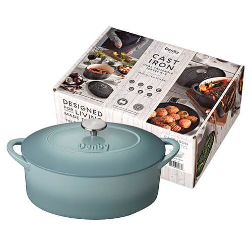 Denby Cast Iron Pavilion 28cm Oval Casserole - Image 3