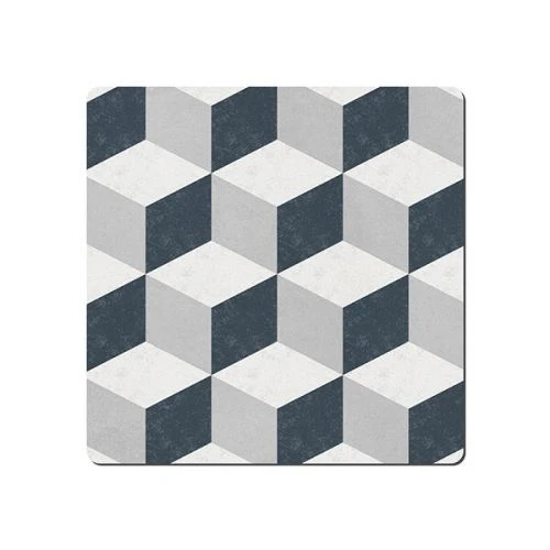 Denby Grey Geometric Square Set Of 6 Placemats - Image 2