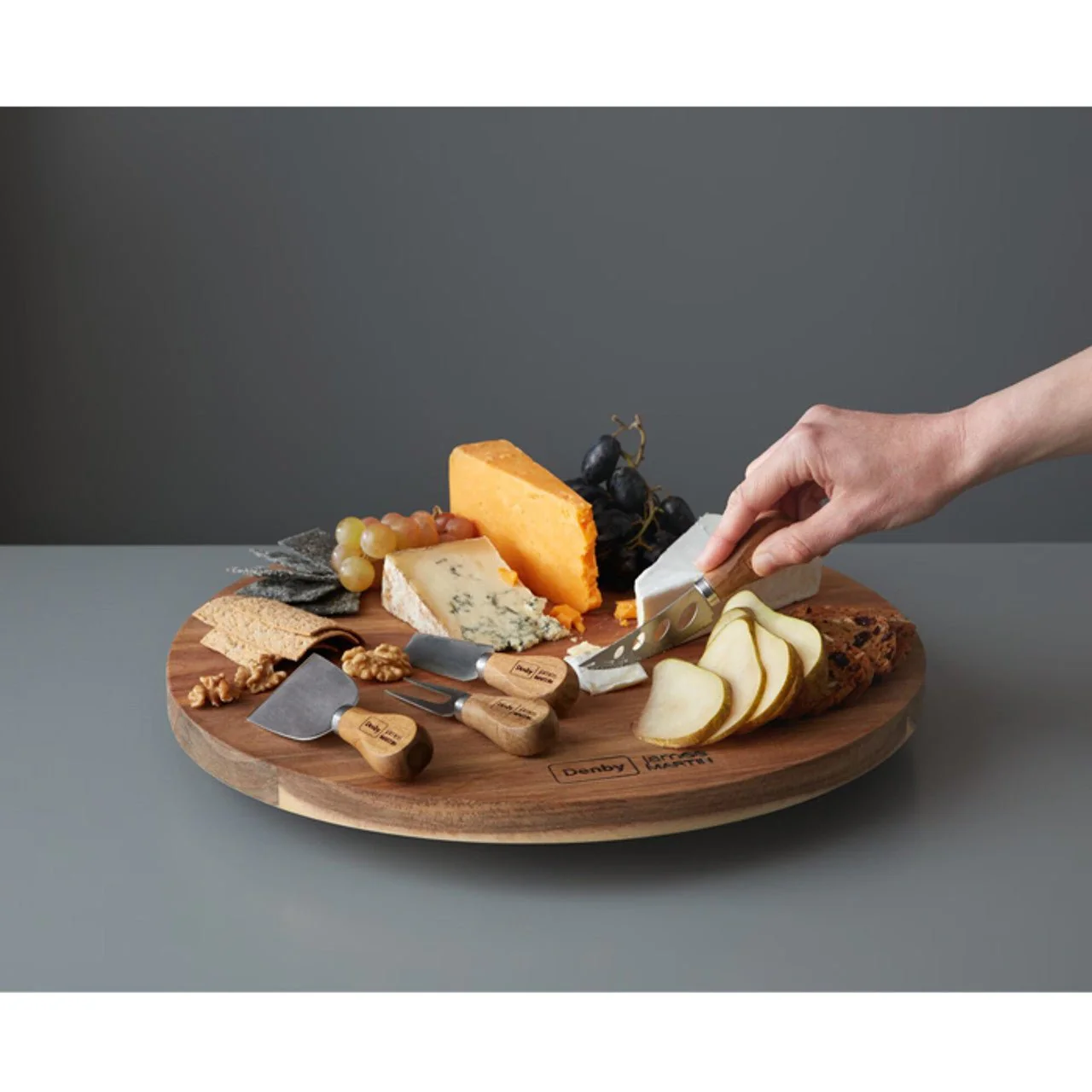 Denby James Martin 5 Piece Lazy Susan Cheese Board Set - Image 3