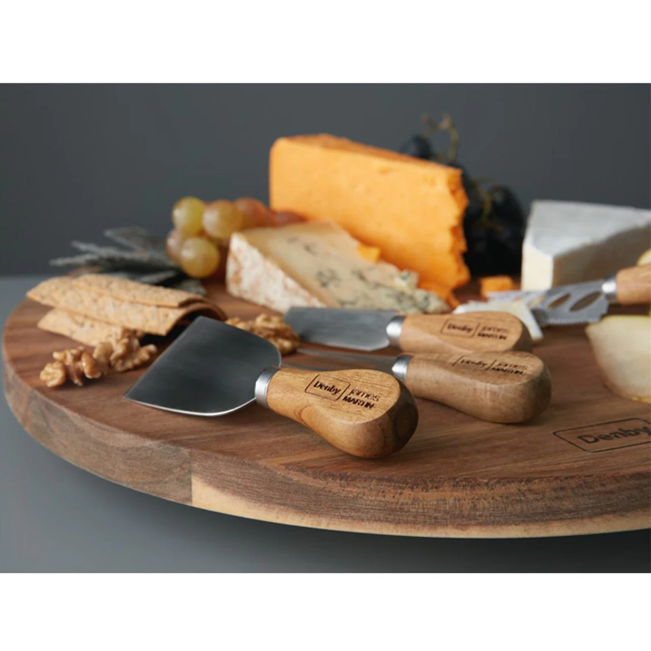Denby James Martin 5 Piece Lazy Susan Cheese Board Set - Image 4