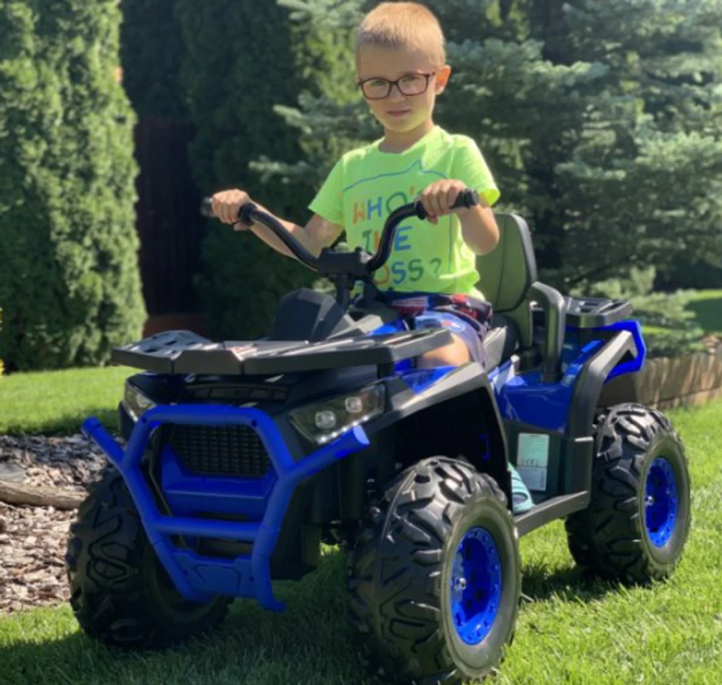 Desert Commander 24V Electric Ride On Quad - Blue - Image 4