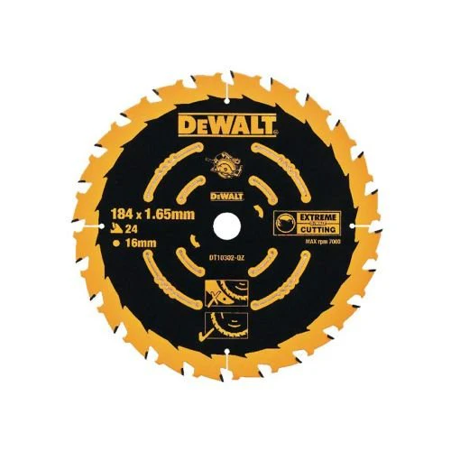 DEWALT EXTREME 184X16MM 24T CIRCULAR SAW BLADE DEWDT10302QZ