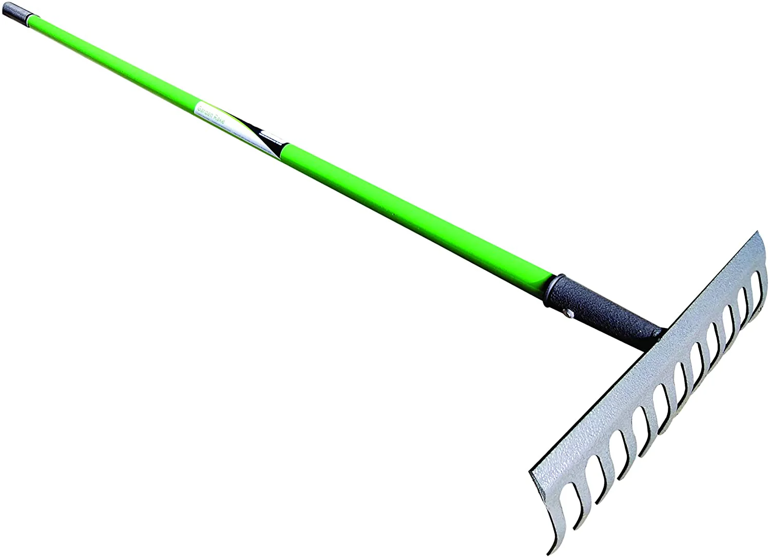 Green Blade Garden Rake with Rubber Grip (GR101) - Image 2