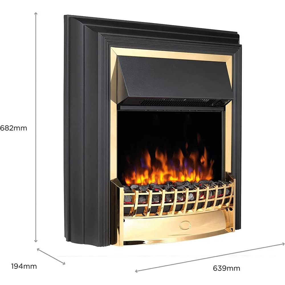 Dimplex Cheriton Optiflame Freestanding Electric Fire 2Kw - Black/Gold - Image 2