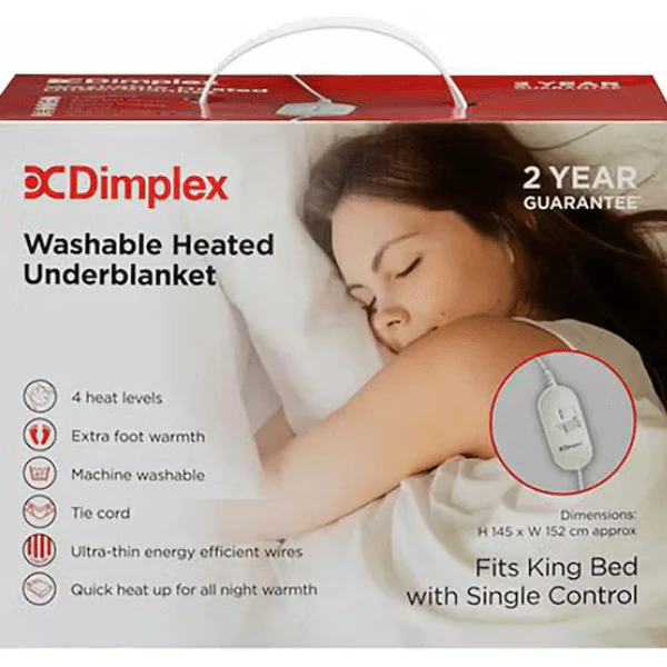 Dimplex- DUB1003 I Kingsize Electric Underblanket - 145 x 152 Cm