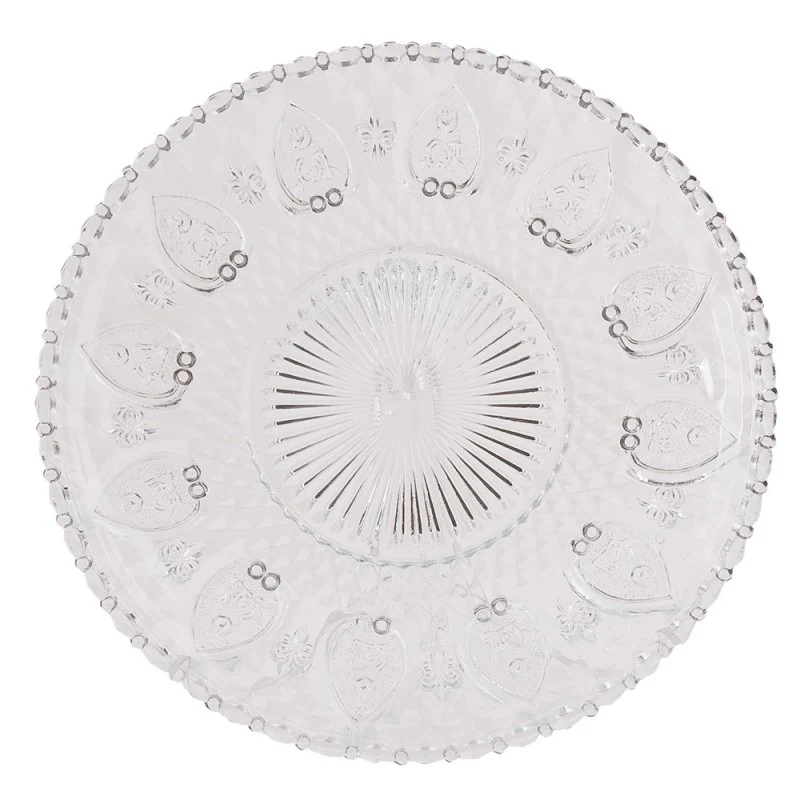 Dinner Plate 25cm Glass Round Dining Plate