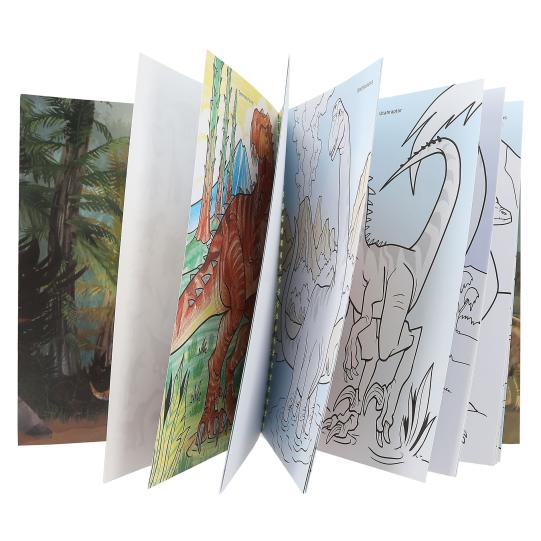 Dino World Colouring Book with Colouring Pencils - Image 3