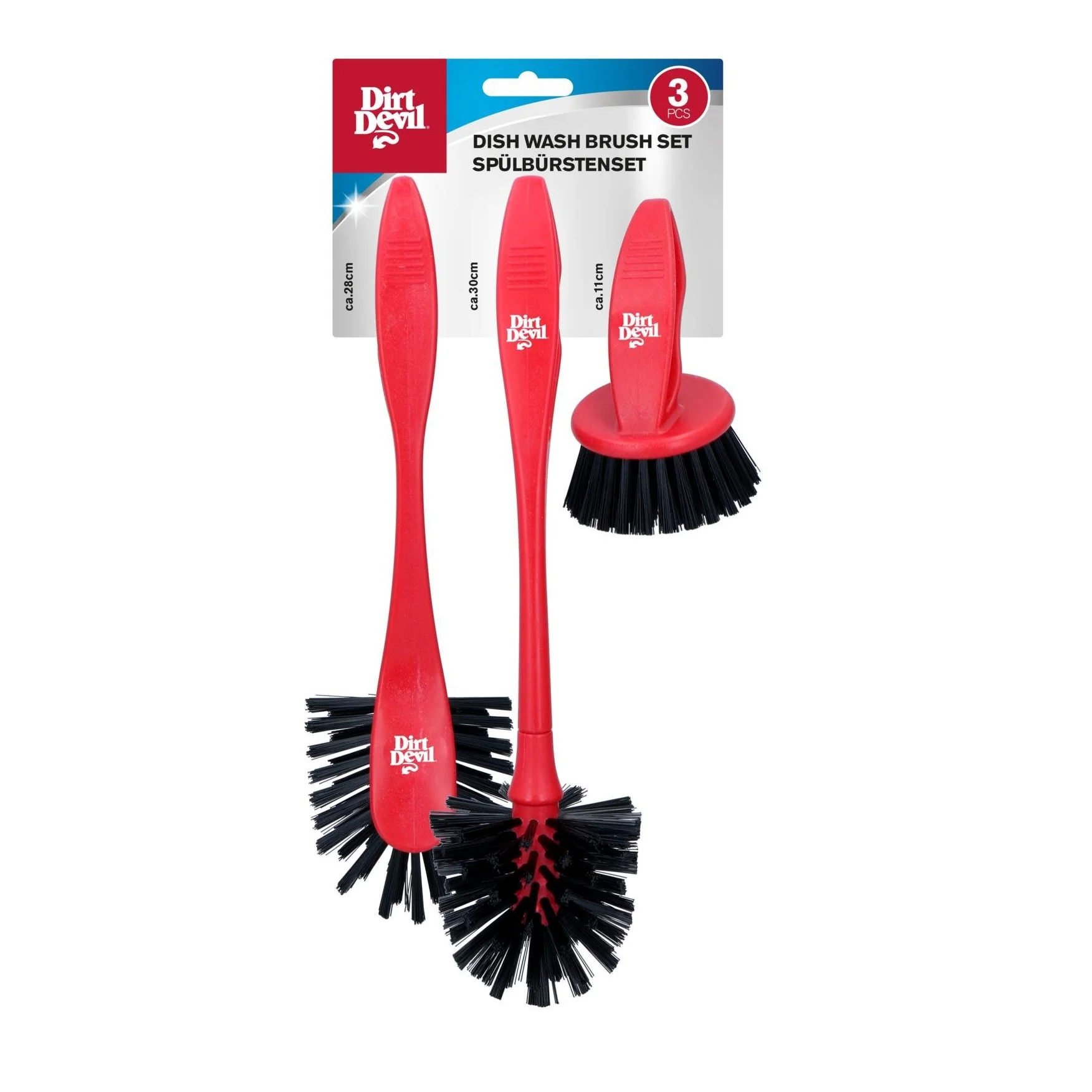 DIRT DEVIL Dish Wash Brush Set 3 Pcs