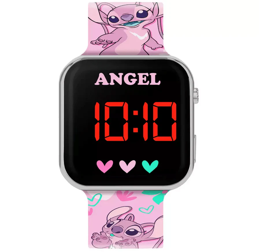 Disney Kids Pink Lilo and Stitch Angel Digital LED Watch