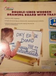 Double-Sided Wooden Drawing Board With Tray - Image 2