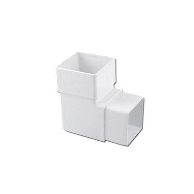 Downpipe White Sq Offset Bend 92.5Deg Rbs1