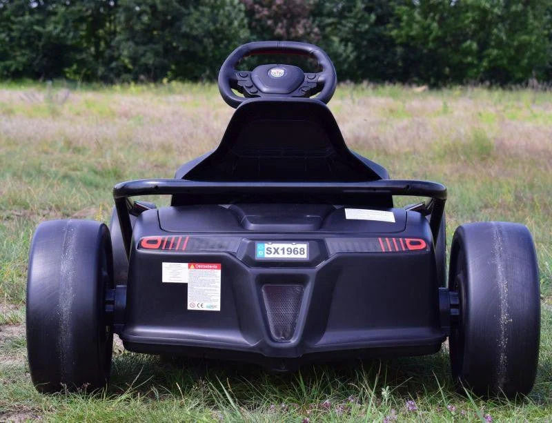 Drift Kart 24V Electric Ride On Go Kart with Upgraded 200w Motors - Red - Image 2